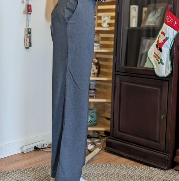 Calvin Klein Charcoal Flare Leg Trousers - Picture 6 of 10